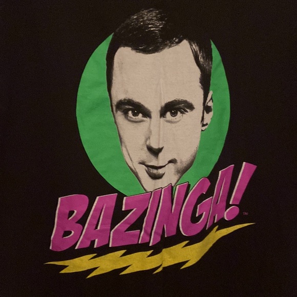 The Big Bang Theory Sheldon Bazinga! T-Shirt Adult Size Large 🔥 - Picture 2 of 4